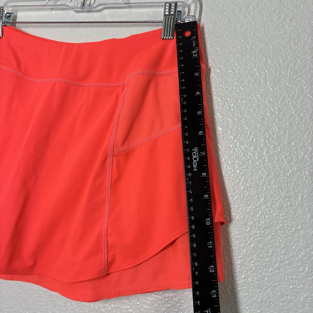 Athleta Skort Womens Large Orange Athletic Lined Pockets Zip Waist Tennis - Picture 8 of 13